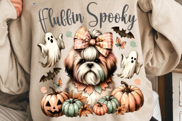 Cute Shih Tzu Halloween PNG Clipart: A Spooky Season Staple for Creative Entrepreneurs