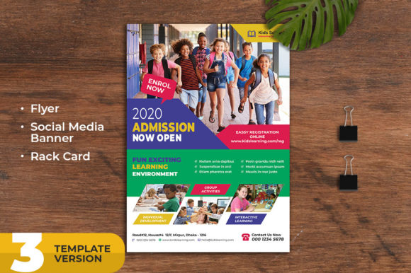 Kids School Admission Flyer Pack