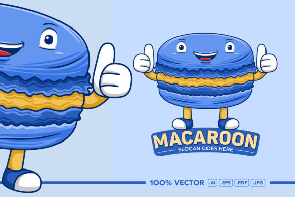 Macaroon Mascot Logo Vector Graphic: A Versatile Design Solution