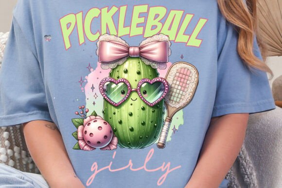 Pickleball Girly Coquette PNG