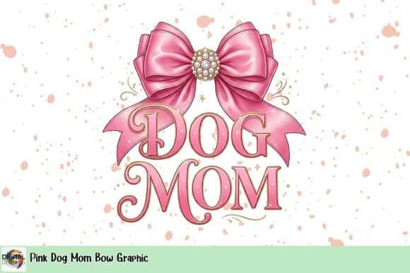Pink Dog Mom Bow Graphic: A Stylish Statement for Pet Lovers