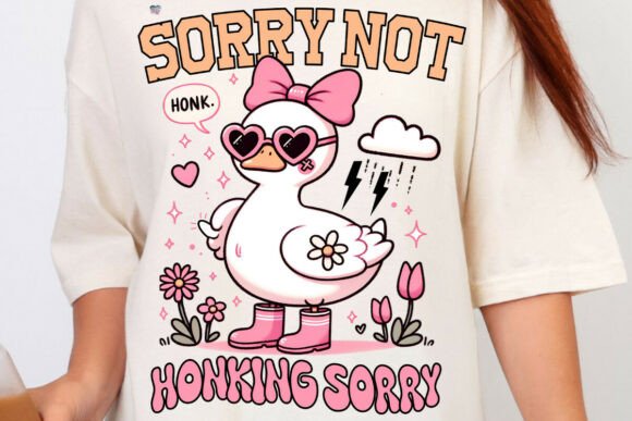 Silly Goose PNG: “Sorry Not Honking Sorry” – A Unique Design for Creative Expression