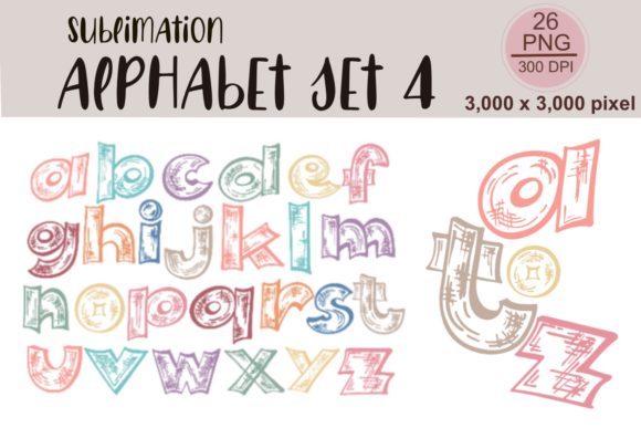 Sublimation Alphabet Set 4: A Creative Tool for Digital Designers and Entrepreneurs