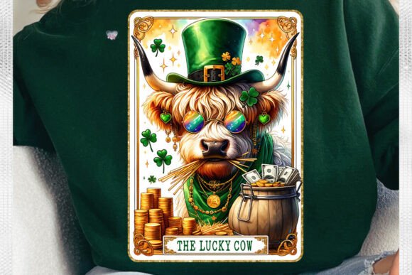 The Lucky Cow Tarot Card Png St Patricks: A Unique Digital Design for Creative Projects