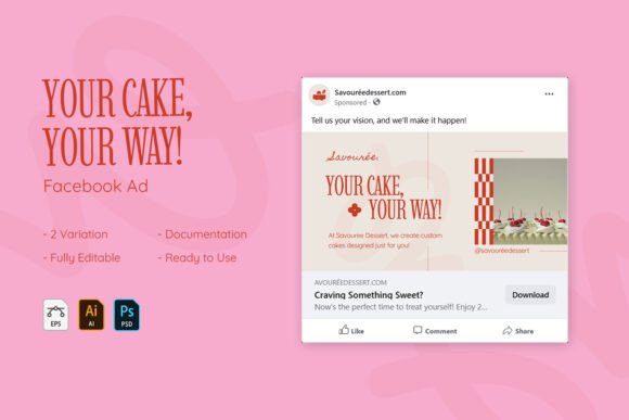 Your Cake Your Way - Facebook Ads